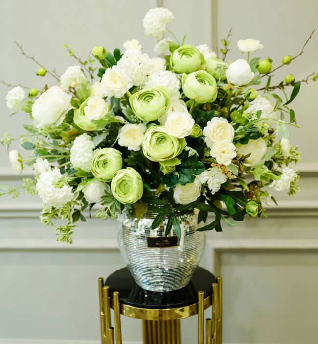Hoa lụa dùng trong trang trí nhà cửa - cắm hoa để bàn