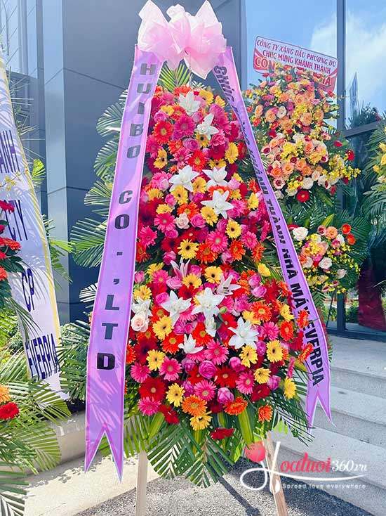 Mẫu kệ hoa khai trương kiểu Hàn mừng ngày thành lập công ty Everpia