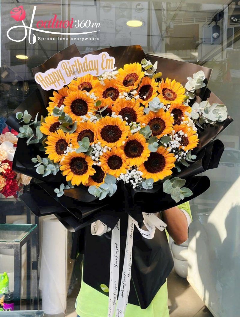Bó hoa hướng dương cảm ơn
